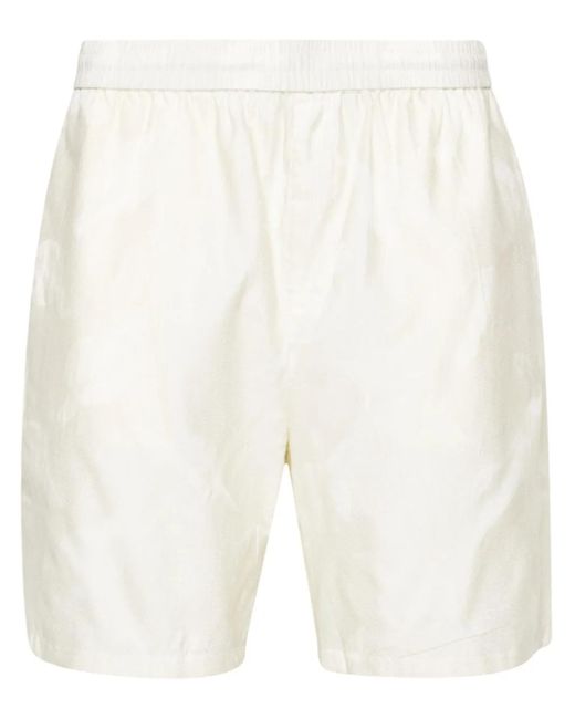 Daily Paper White Salim Monogram-Jacquard Shorts for men