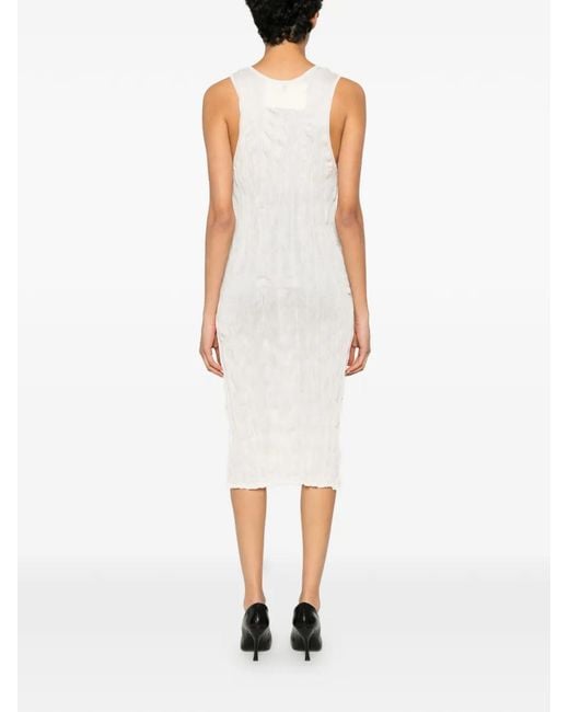 Totême  White Crinkled Midi Dress