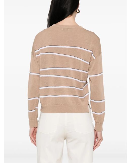 Peserico Natural Striped Sweater