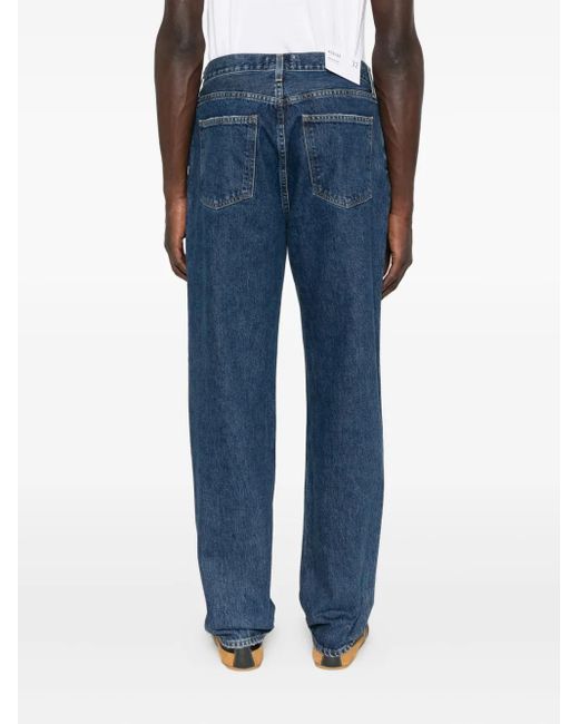 Agolde Blue Cotton Straight-Leg Jeans for men
