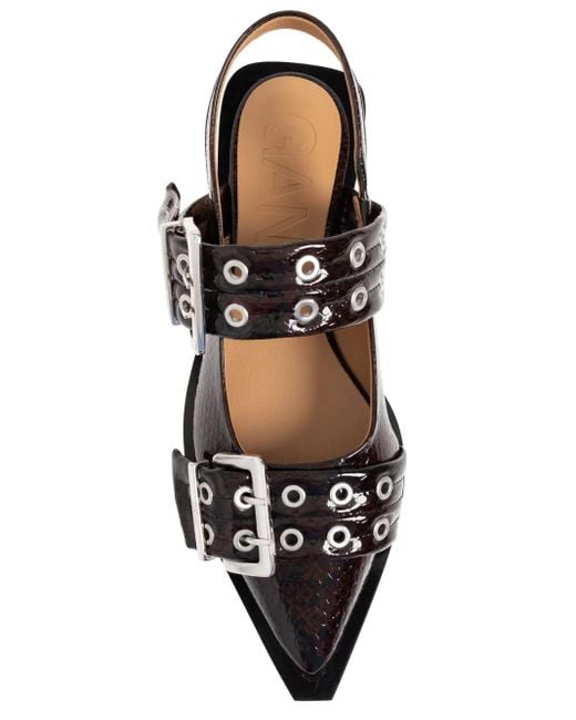 Ganni Brown Eco Leather Shoes