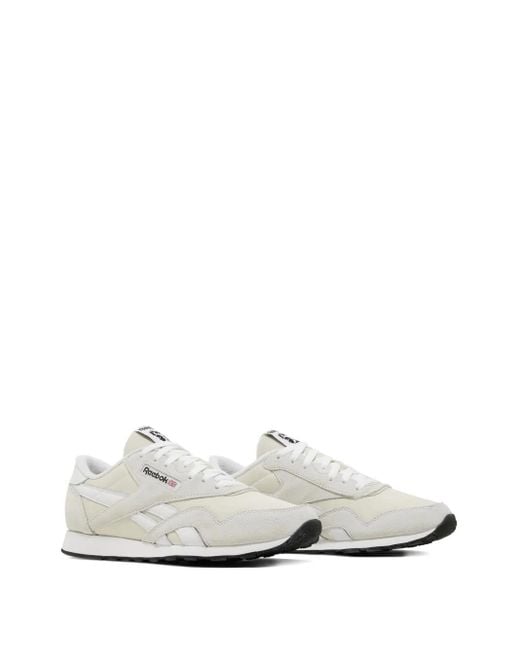 Reebok White Nylon Suede Trainers for men