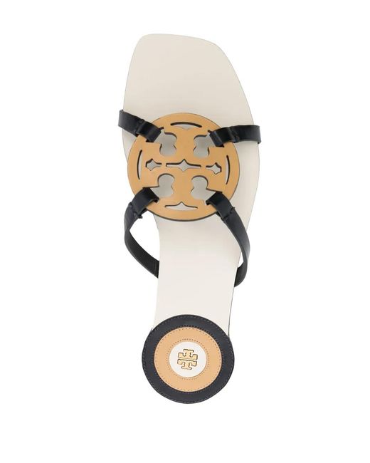 Tory Burch Black Open-Toe Slides