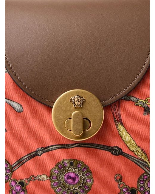 Versace Pink Petit Fourre-Tout En Toile Imprimé Vivian