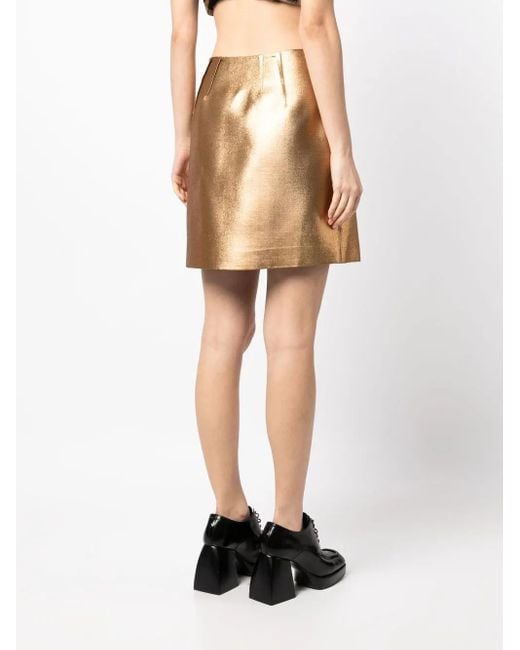 Dice Kayek Natural Lamay Mini-Skirt