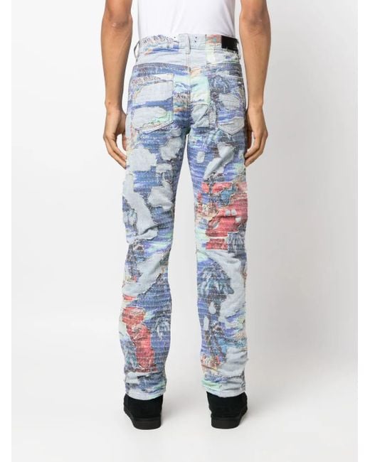 Amiri Straight Jeans in het Blue voor heren