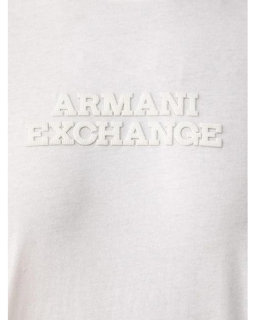ARMANI EXCHANGE White Cotton T-Shirt for men