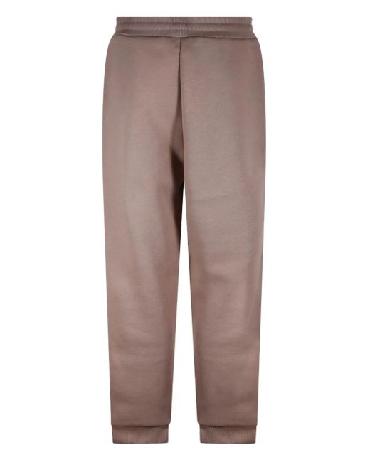 AMI Natural Embossed-Logo Track Pants