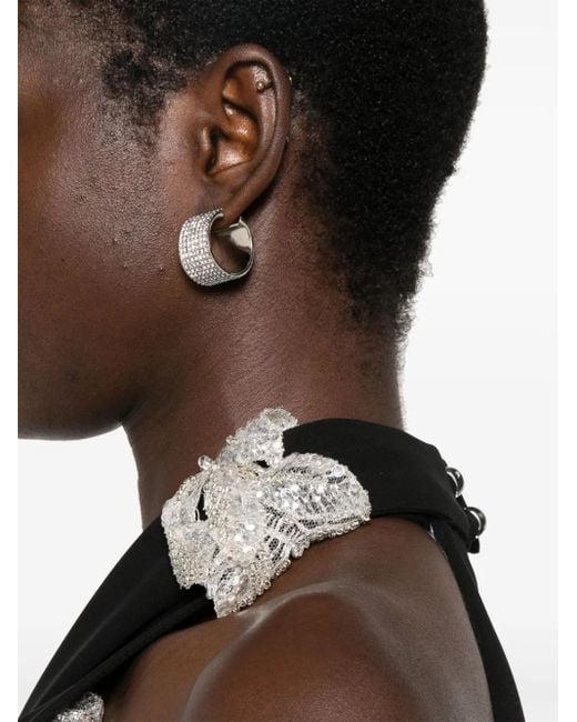 Cristallini Black Sequin-Embellished Maxi Dress