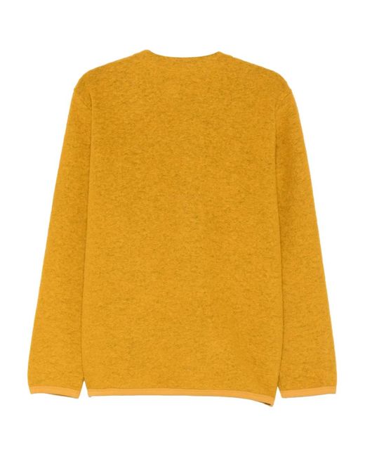 Universal Works Yellow Fleece-Pocket Cardigan for men