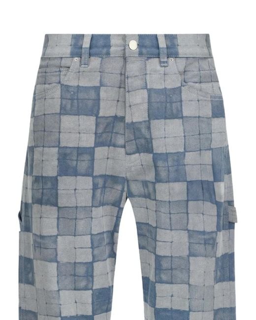 Amiri Blue Chateu Crest Carpenter Jeans for men