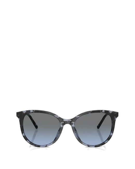 Dolce & Gabbana Gray Tortoiseshell-Effect Round-Frame Sunglasses