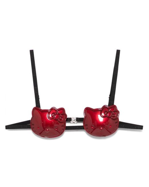Gcds Red Hello Kitty Bold Bra Top
