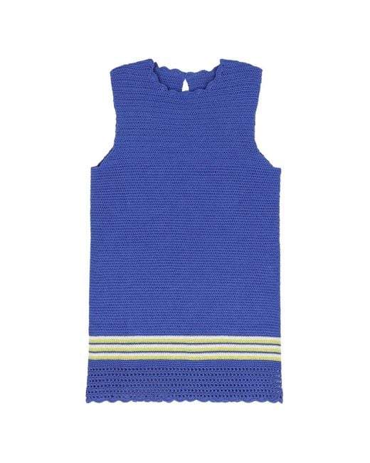 B.B. Wallace Blue Stripe-Detail Sleeveless Top
