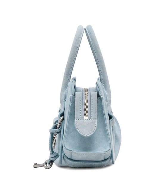 Marc Jacobs Blue The Suede Cristina Small Satchel Tote Bag