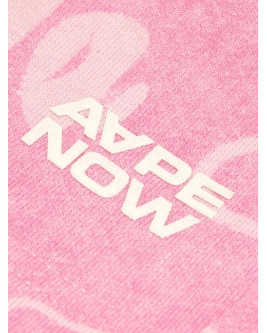 Aape By A Bathing Ape Pink Logo Print Shorts for men