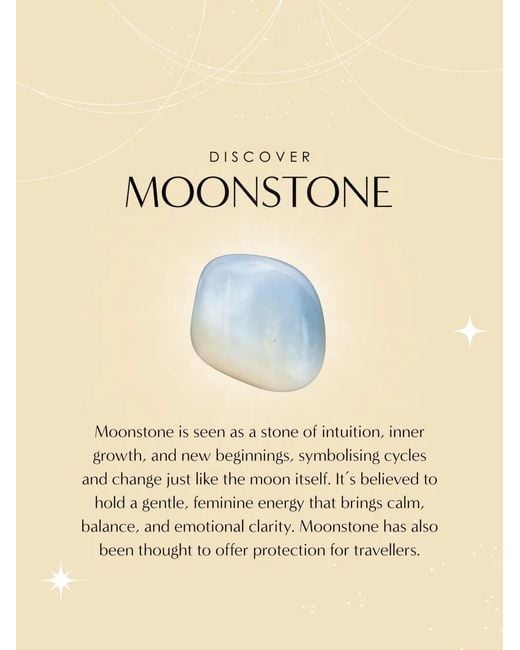 Ottoman Hands Metallic Moonstone Moon-Engraved Rings