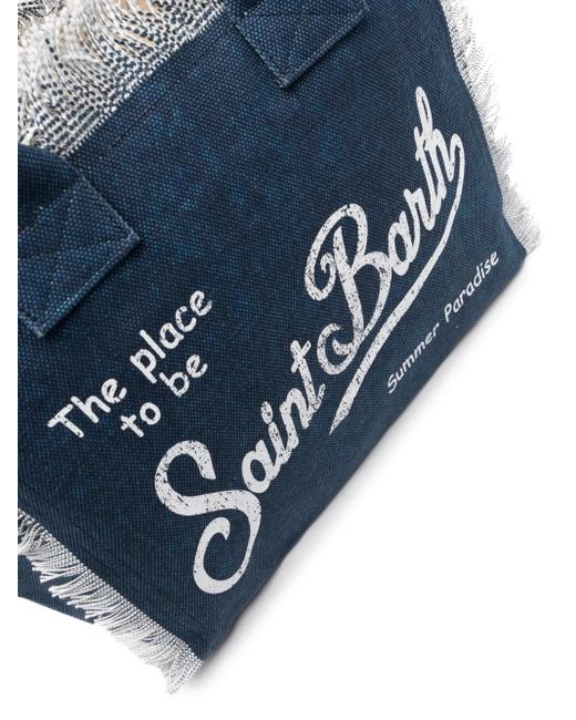 Mc2 Saint Barth Vanity キャンバスビーチバッグ Blue