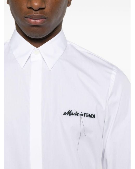 Fendi White Formal Shirts for men