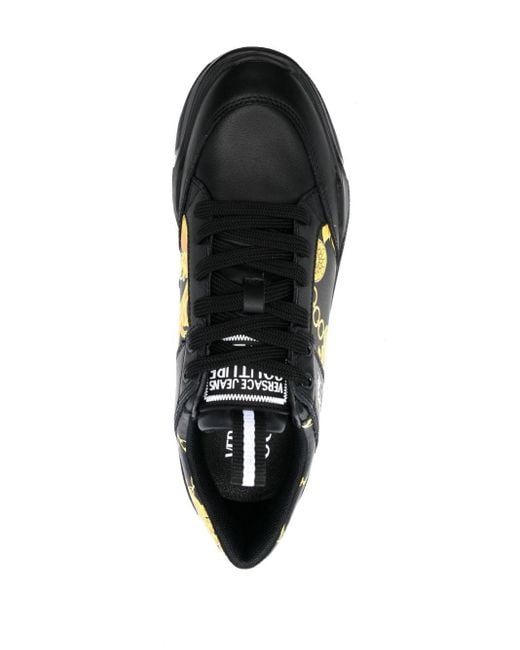 Zapatillas bajas con cadena estampada Versace de hombre de color Black