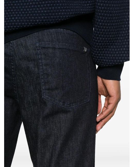 Canali Blue Five-Pocket Jeans for men