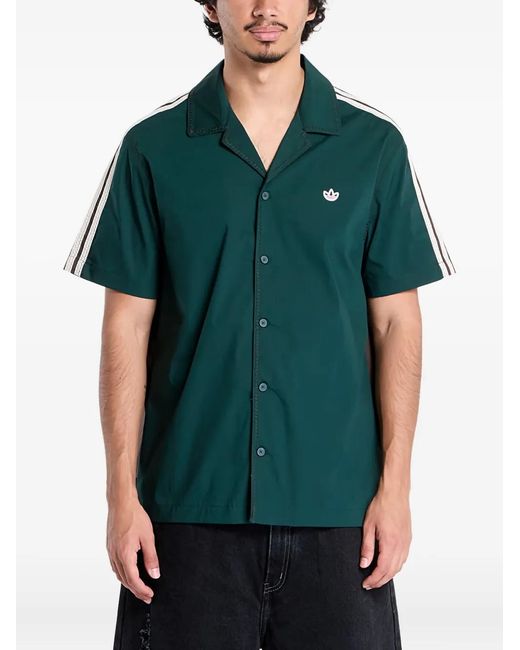 Adidas Green X Clot By Edison Chen Bowling Shirt for men