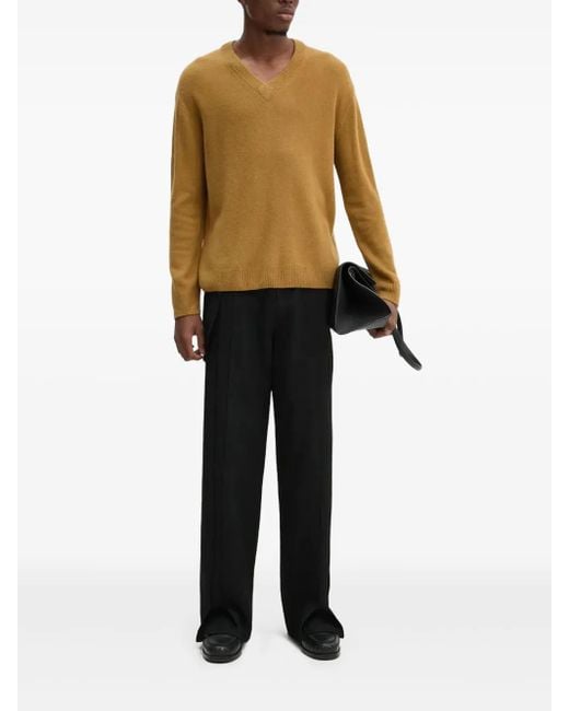 A.P.C. Brown V-Neck Sweater