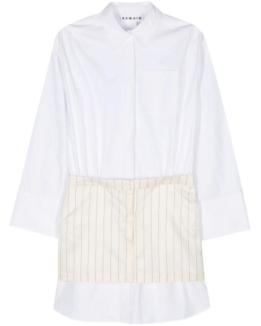 Remain White Layered Mini Dress
