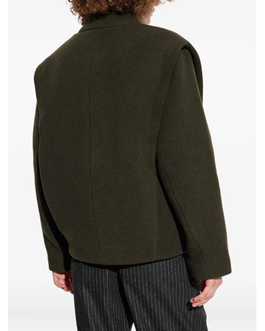 Isabel Marant Green Mantel mit Schulterpolstern