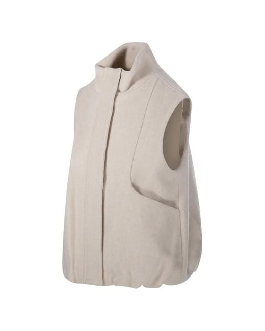 OSCAR THE COLLECTION White High-Neck Puffer Gilet