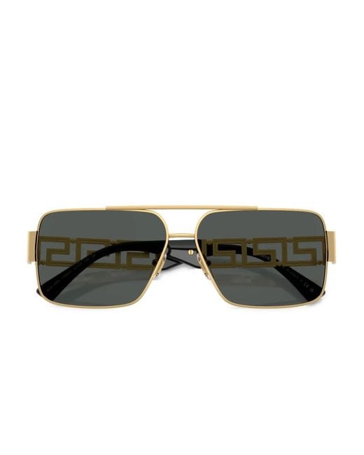 Versace Gray Pilot Sunglasses for men