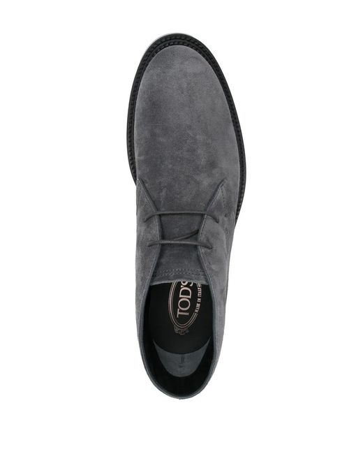 Tod's Gray Lace-Up Desert Boots for men