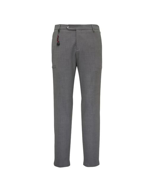 Marco Pescarolo Gray Button Trousers for men