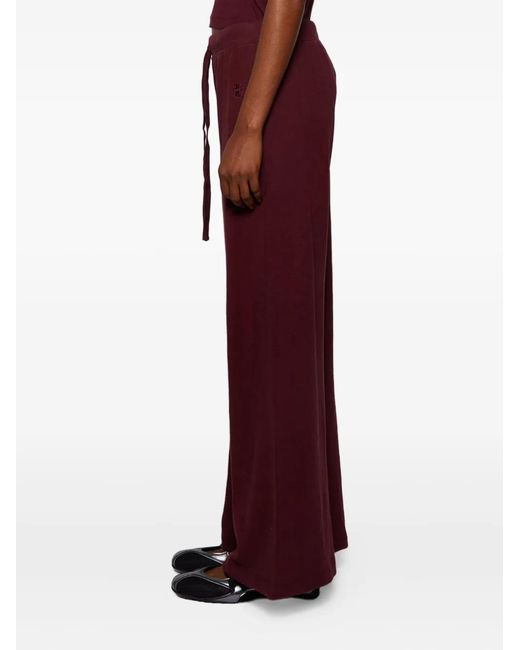 ÉTERNE Red Cotton Track Pants