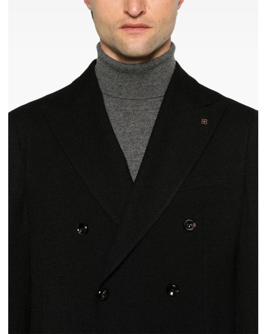 Tagliatore Black Virgin Wool Blazer for men