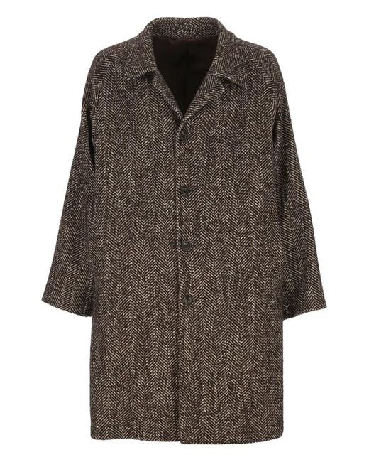 L.b.m. 1911 Brown Herringbone Coat for men