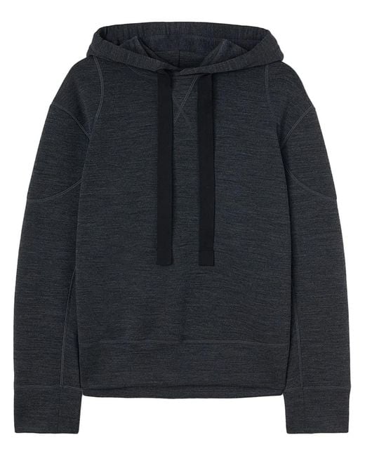 Jil Sander Blue Wool Hoodie