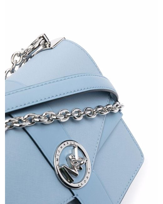 Michael Kors Blue Geometric Greenwich Crossbody Bag