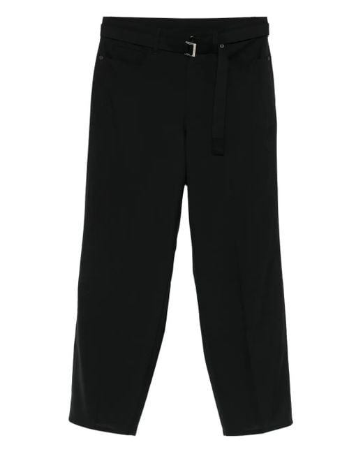 Sacai Black Belted Trousers for men