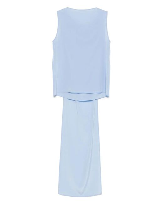 P.A.R.O.S.H. Blue Silk Blouse