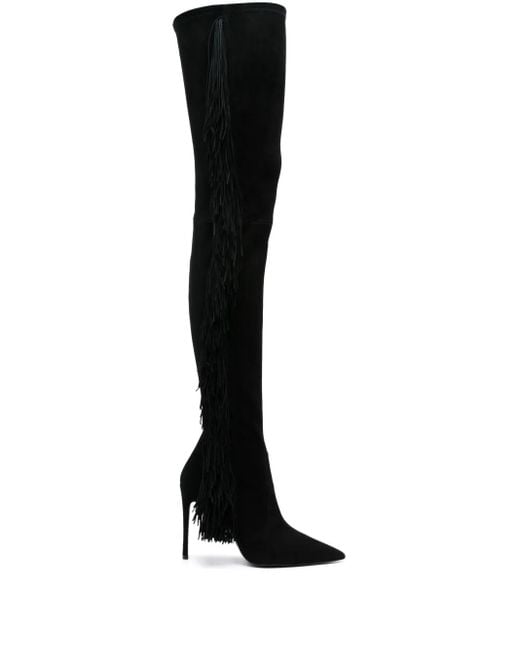 Stuart Weitzman Black 100Mm Ultrastuart Fringe Over-The Knee Boots