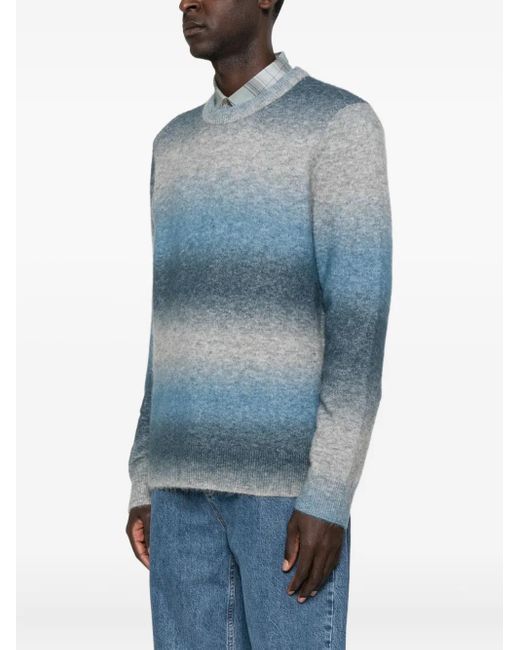 Samsøe & Samsøe Blue Ombre Crew-Neck Sweater for men