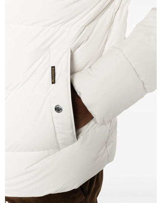Moorer White Layered Padded Jacket for men