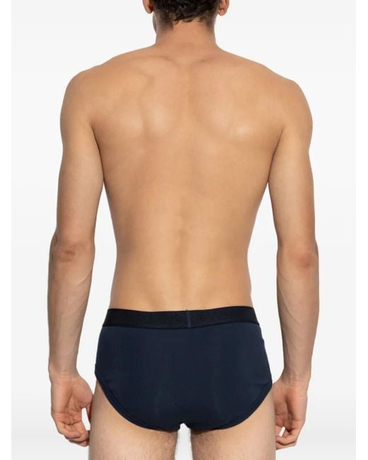 Tom Ford Blue Logo-Waistband Briefs for men