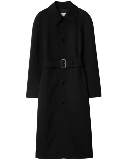 Burberry Black Single-breasted Wool Coat