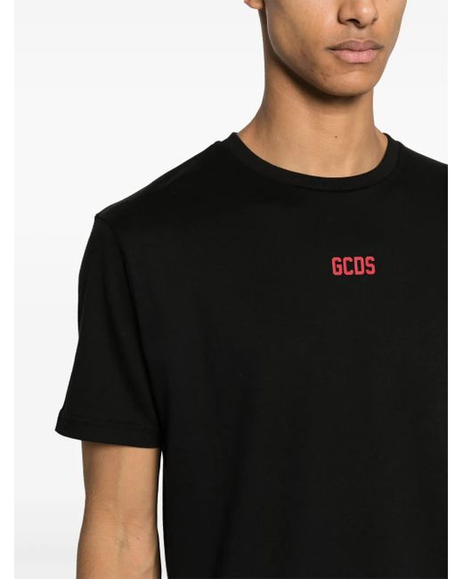Gcds Black Bling Logo T-Shirt for men