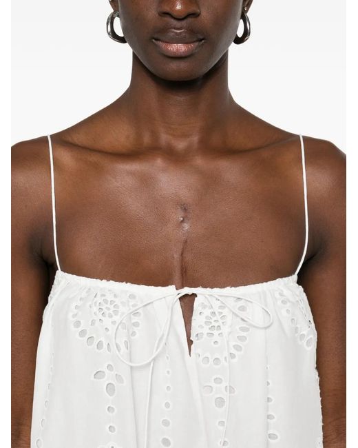 Matteau White Broderie-Anglaise Midi Dress