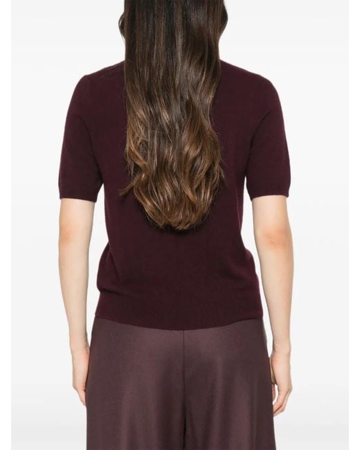 Bompard Red Short-Sleeve Crew-Neck Jumper