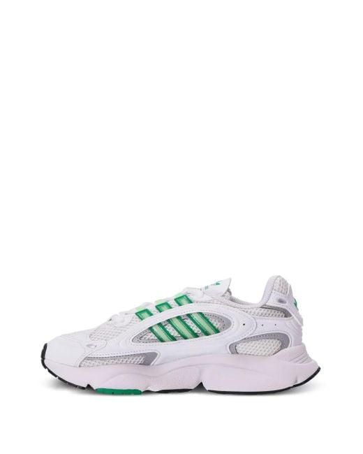 Adidas White Ozmillen 3-Stripe Logo Sneakers