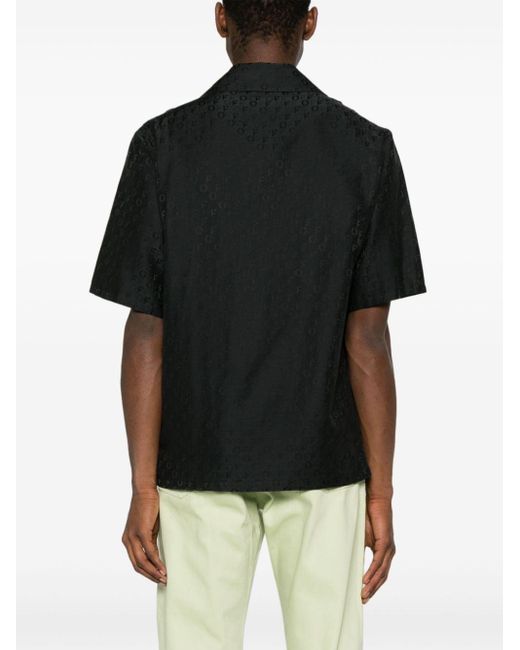Chemise à motif monogrammé en jacquard Off-White c/o Virgil Abloh pour homme en coloris Black